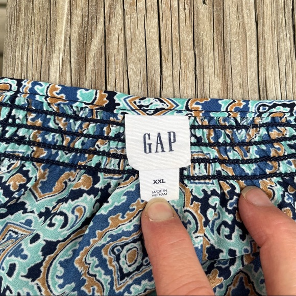 ☀️☀️☀️ 4/$20 Gap tie smock blouse with geometric pattern - Picture 5 of 6